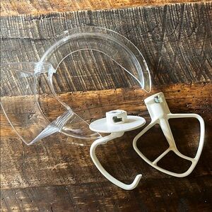 KitchenAid dough hook, paddle and pouring shield